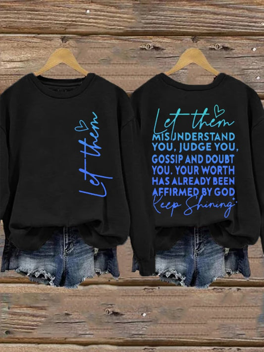 Women's Let Them  Printed Sweatshirt