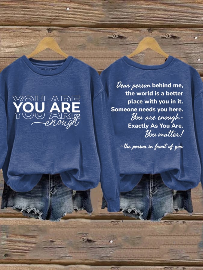 Women's Dear Person Behind Me Print Sweatshirt