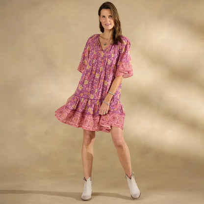 Aisha Printed Dress, Petite