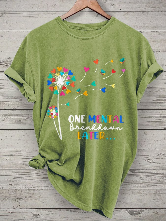Women's Suicide Prevention Awareness Print Casual Tee