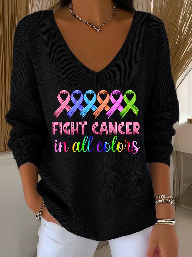 Women's Beat Breast Cancer Pink Print T-Shirt