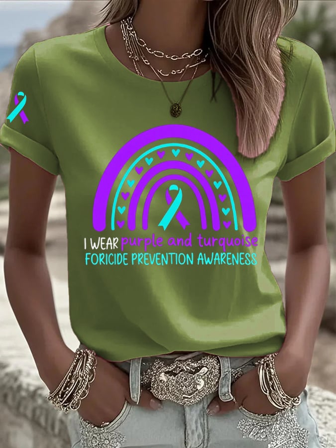 Women's Suicide Prevention Awareness Print T-Shirt