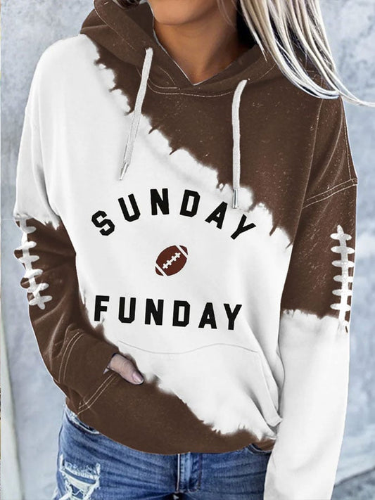 Women's Football Print Hoodie