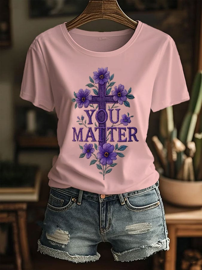 Women's You Matter Print Casual T-Shirt