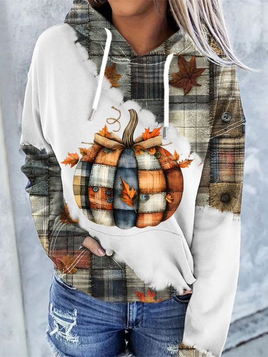 Women's Pumpkin Season Printed Casual Sweatshirt