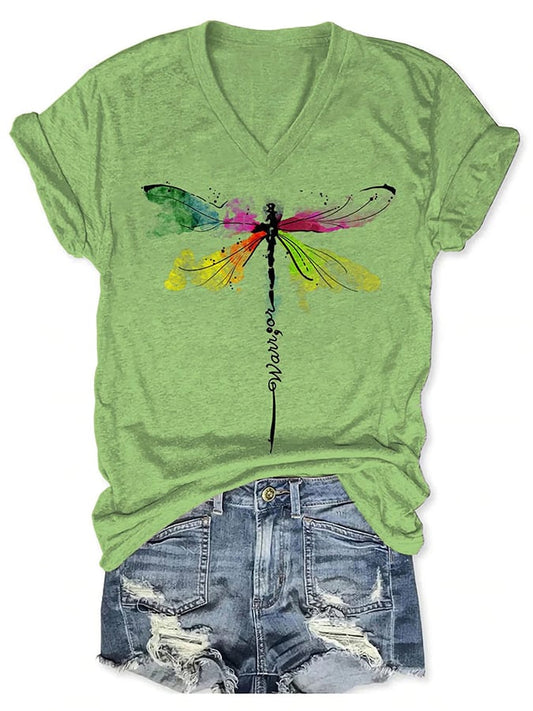 Women's Suicide Prevention Awareness Print Casual T-Shirt