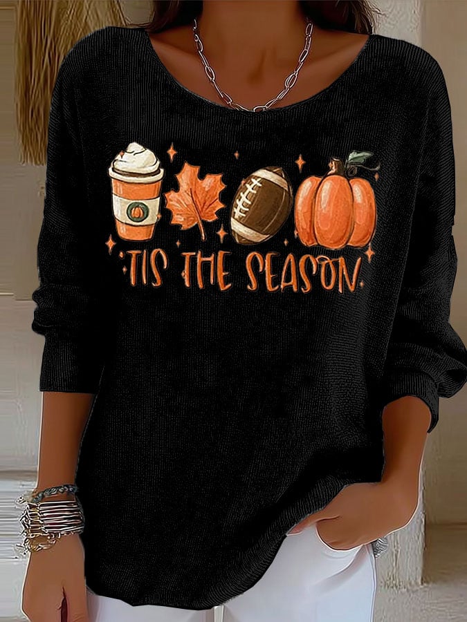 Women's Retro Tis The Season Print Sweater