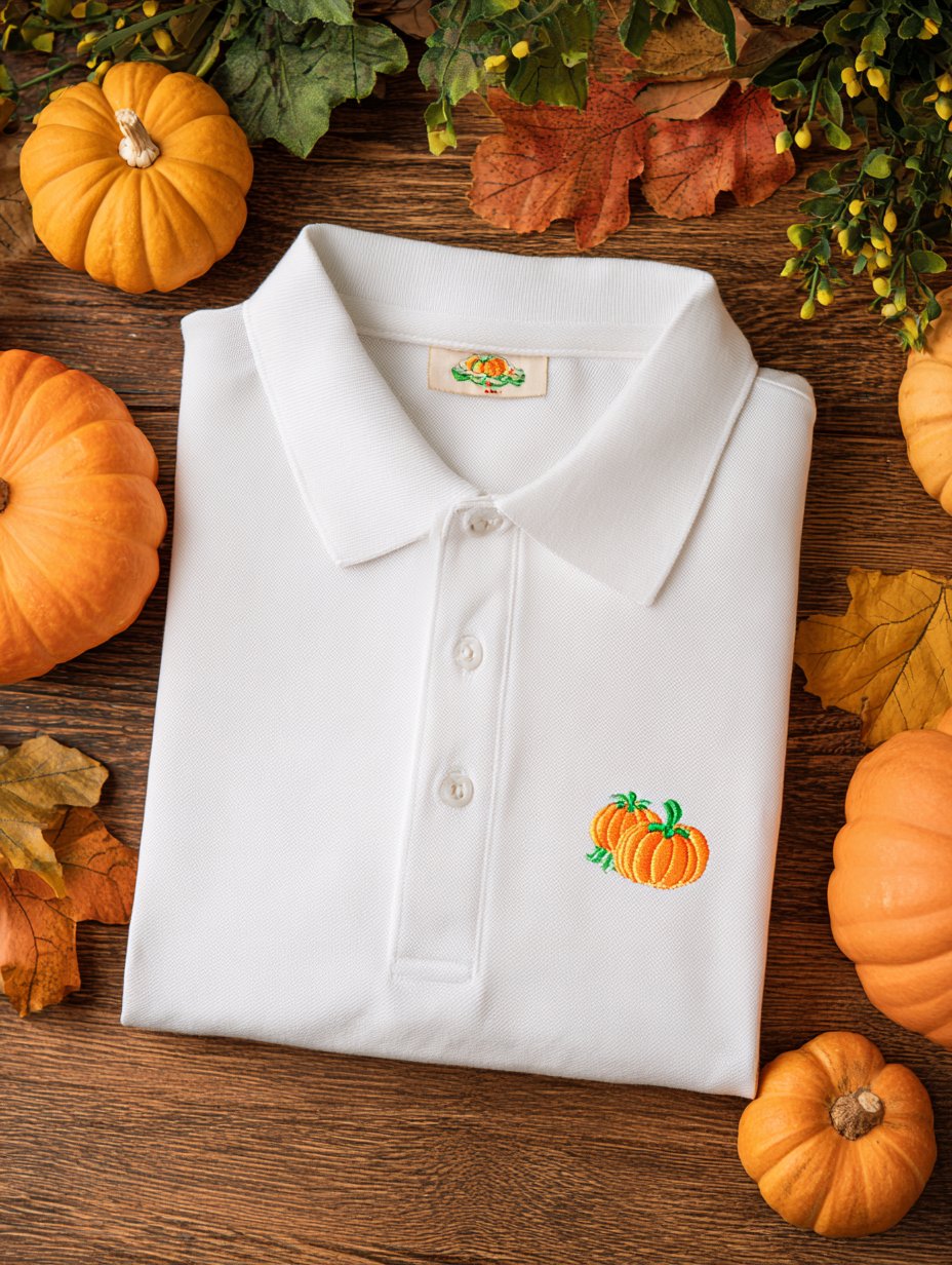 Men's Offline Business Autumn Pumpkin Contrast Polo