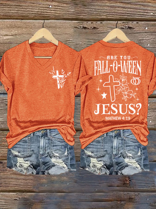 Women's Autumn Style  Print T-Shirt