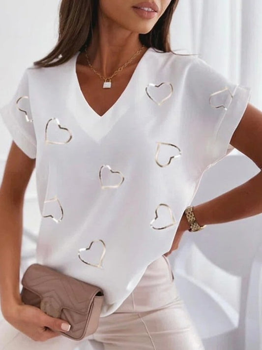 Women's Breast Cancer Print Short Sleeve T-Shirt