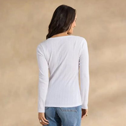 Perfect Pointelle Crewneck