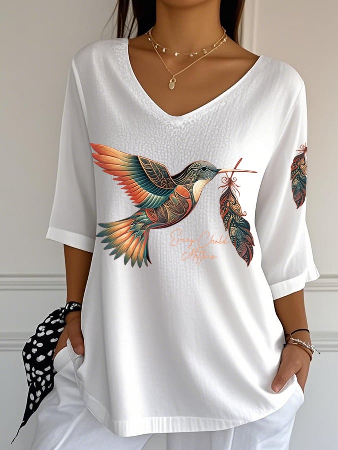 Women's Orange Shirt Day Printed T-Shirt