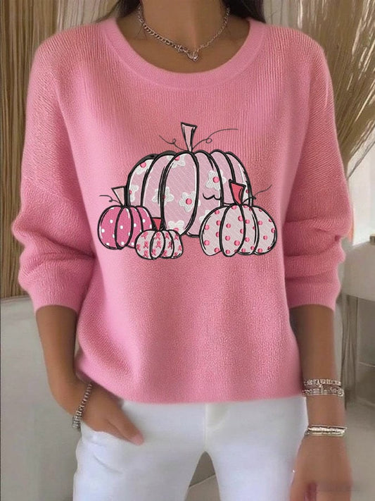 Women'S Breast Cancer Awareness Pumpkins Top
