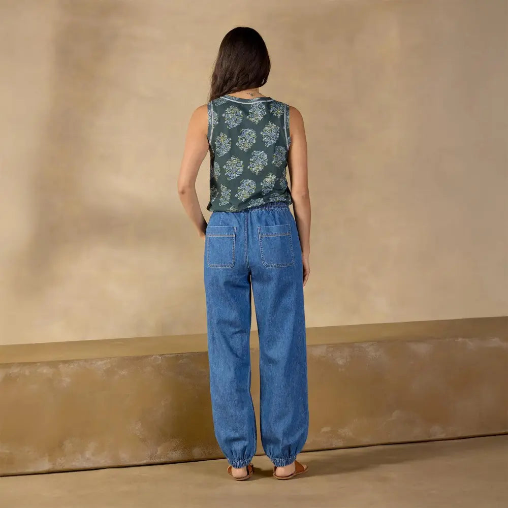 Nyla Denim Joggers, Petite