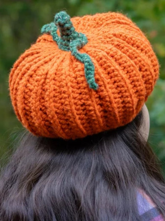 Pumpkin hat autumn and winter windproof warm pullover hat adult knitted hat