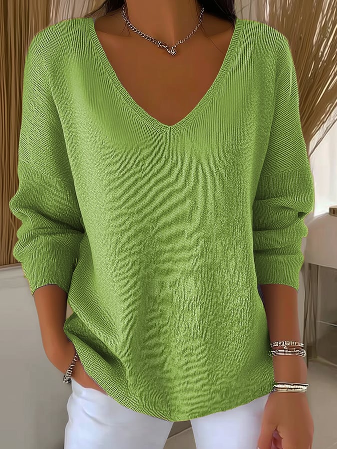 Women's Casual Solid Color Striped Bottoming Shirt