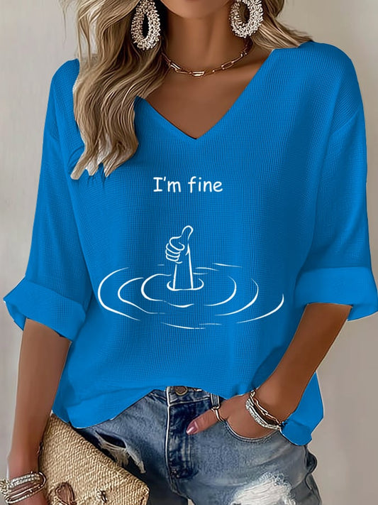 Women's i am fine Casual T-Shirt