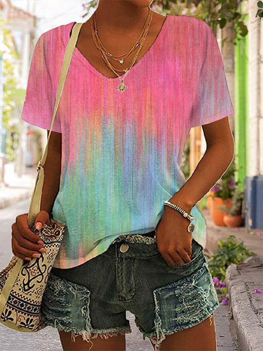 Women's Casual Vintage Breast Cancer T-Shirt