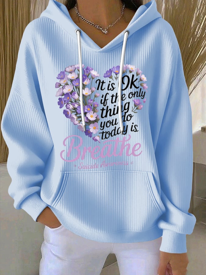 Women's Flowers Print  Hoodie