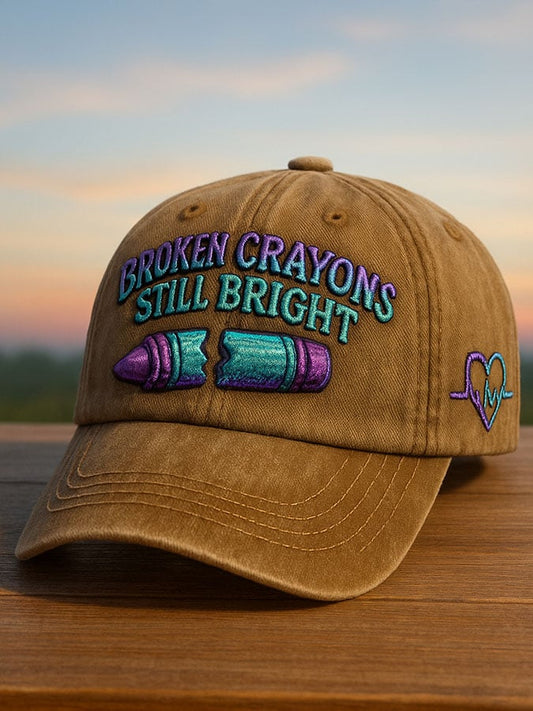 Unisex Broken Crayons Still Bright Print Hat