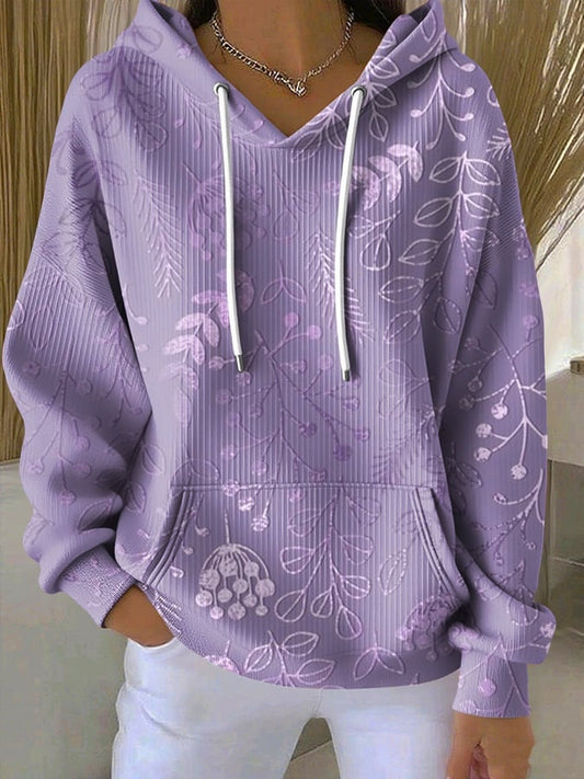 Women's Flowers Print  Hoodie