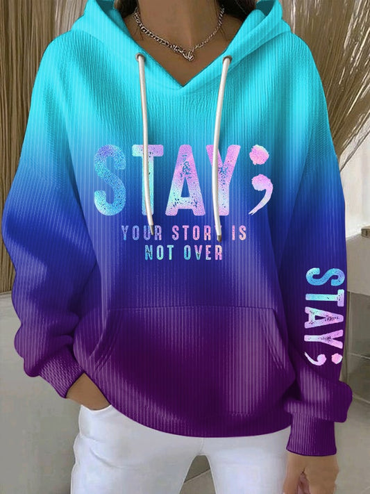 Women's Your Story Isn't Over Yet Hat Print Casual Sweatshirt