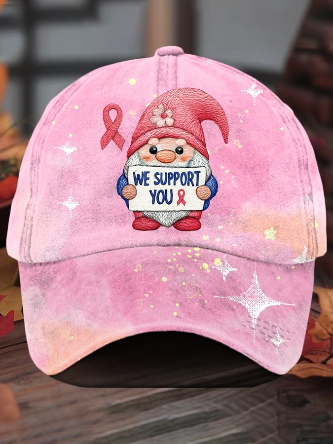 We Support You Breast Cancer Awareness Graphic Baseball Cap