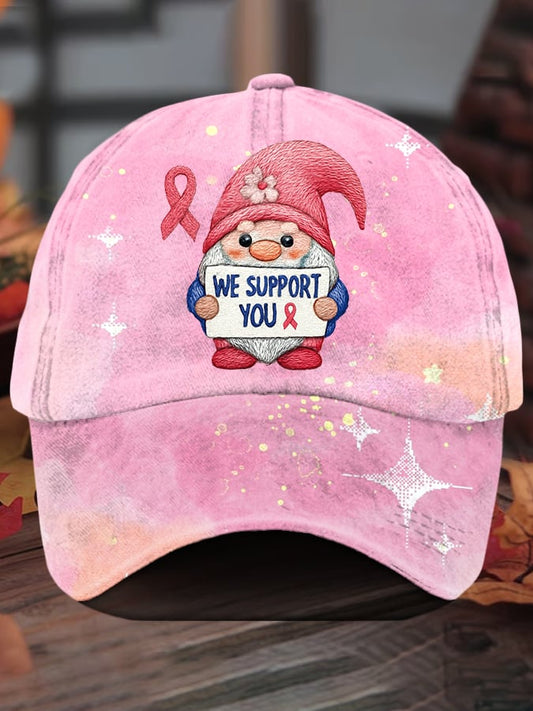 We Support You Breast Cancer Awareness Graphic Baseball Cap