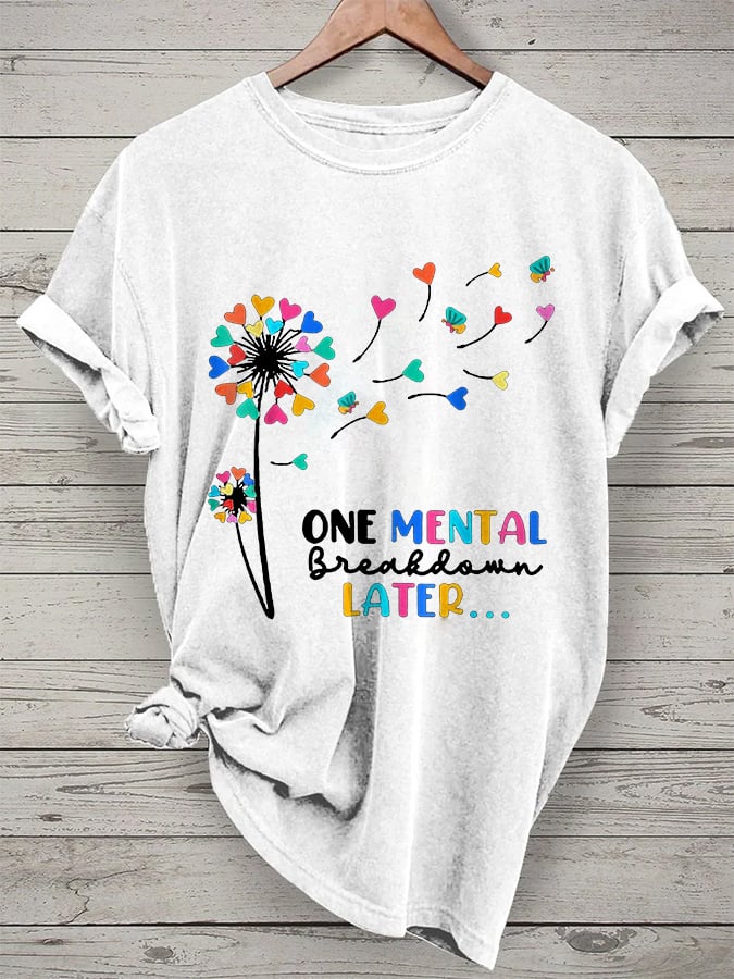 Women's Suicide Prevention Awareness Print Casual Tee