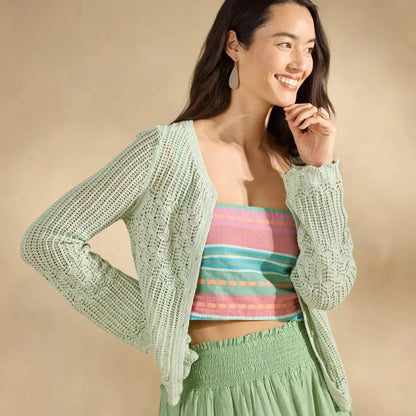 Cassatt Pointelle Cardigan, Petite
