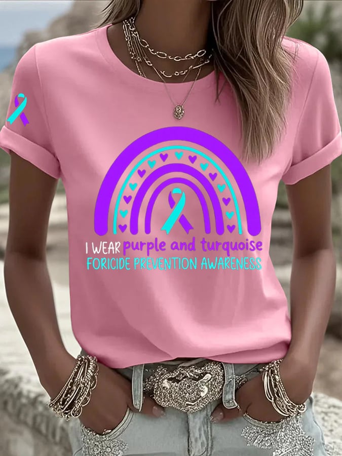 Women's Suicide Prevention Awareness Print T-Shirt