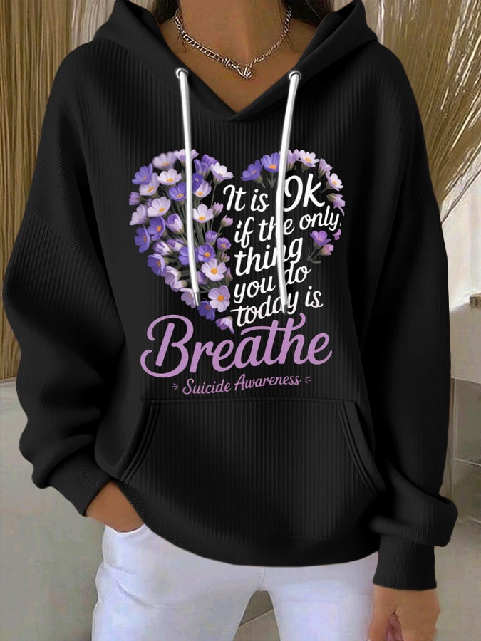 Women's Flowers Print  Hoodie