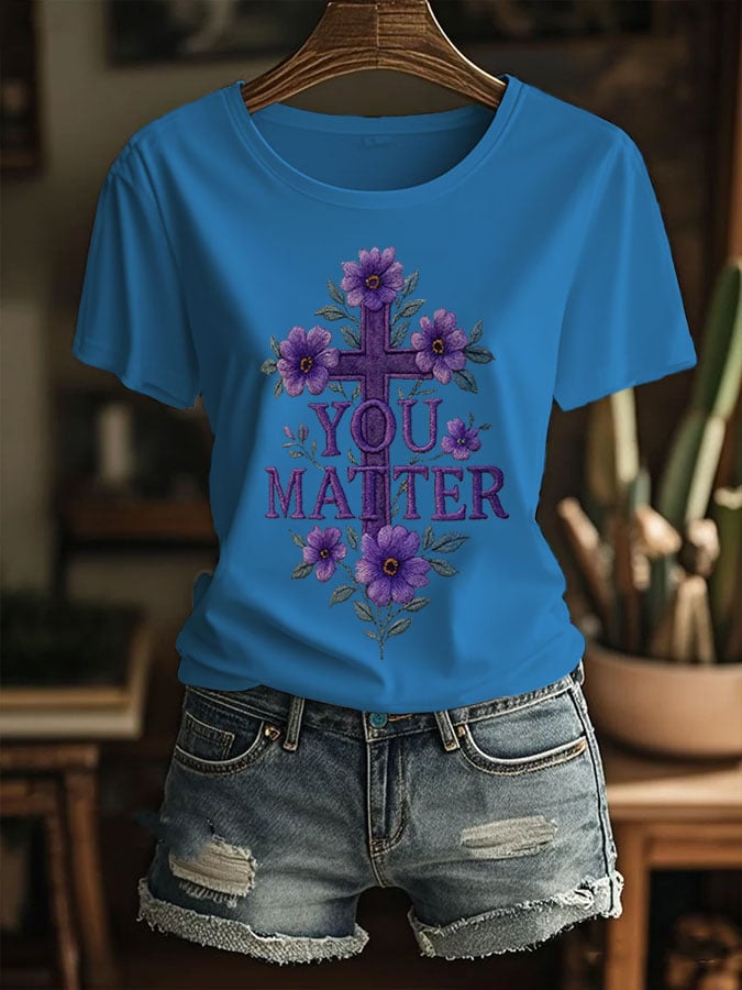 Women's You Matter Print Casual T-Shirt
