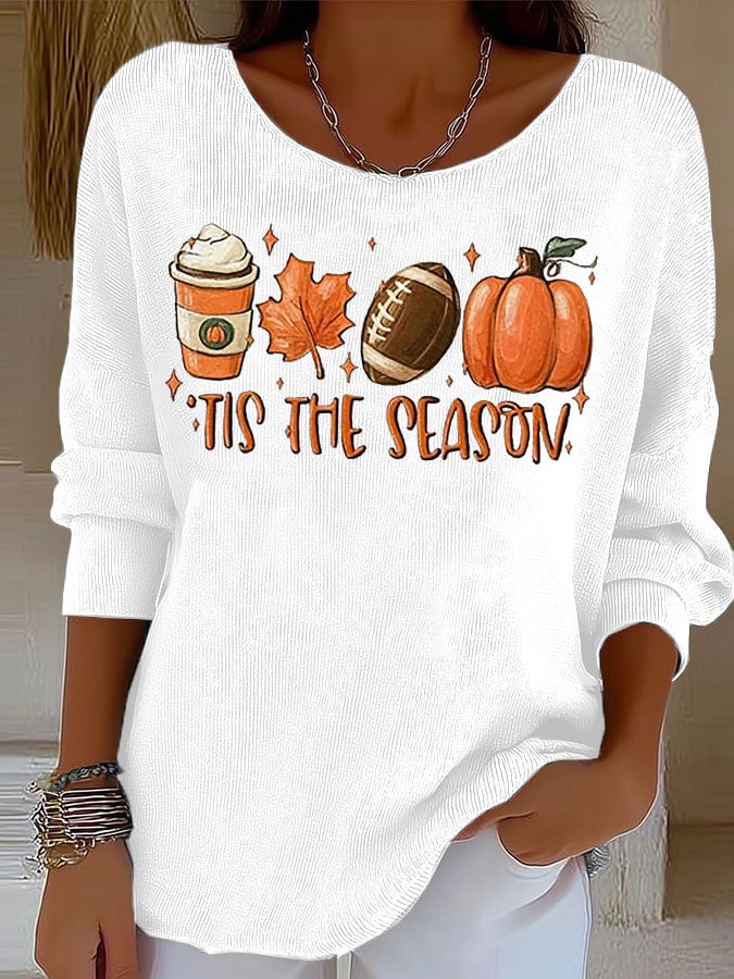 Women's Retro Tis The Season Print Sweater