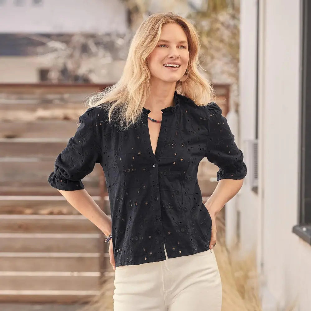 Delaney Eyelet Top