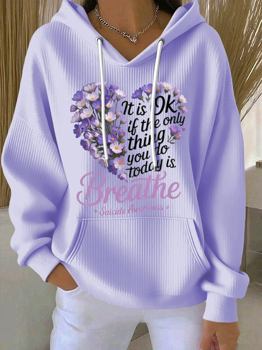 Women's Flowers Print  Hoodie