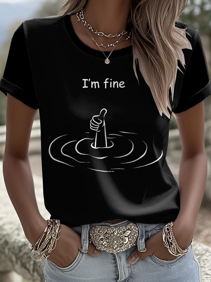 Women'S Mental Health Print Casual T-Shirt