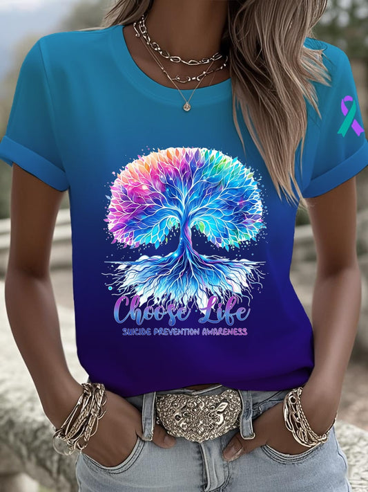 Women's Choose Life Print Shirt