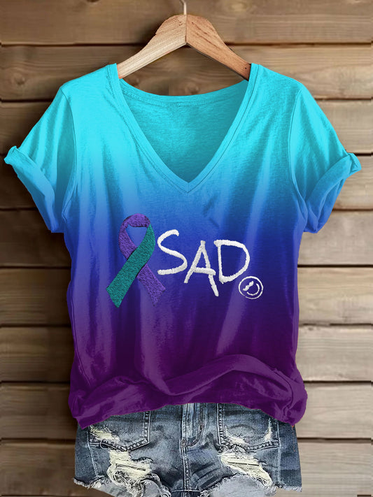 Women's Retro Stay Another Day Printed Casual T-Shirt