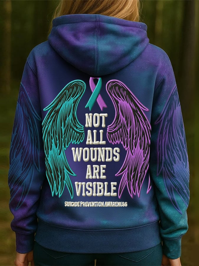 Women's Suicide Prevention Awareness Graphic Print Hoodie