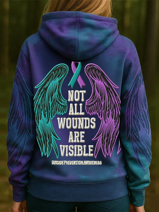 Women's Suicide Prevention Awareness Graphic Print Hoodie