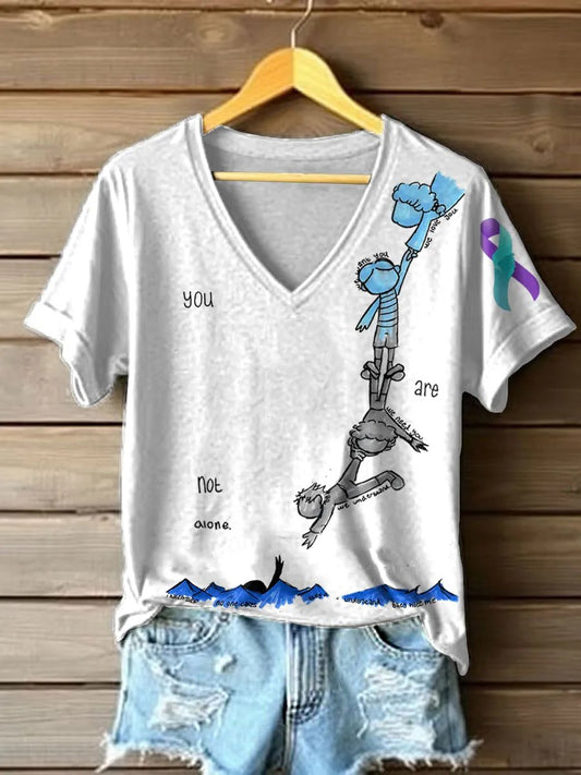 Women's Suicide Prevention Awareness Print T-Shirt