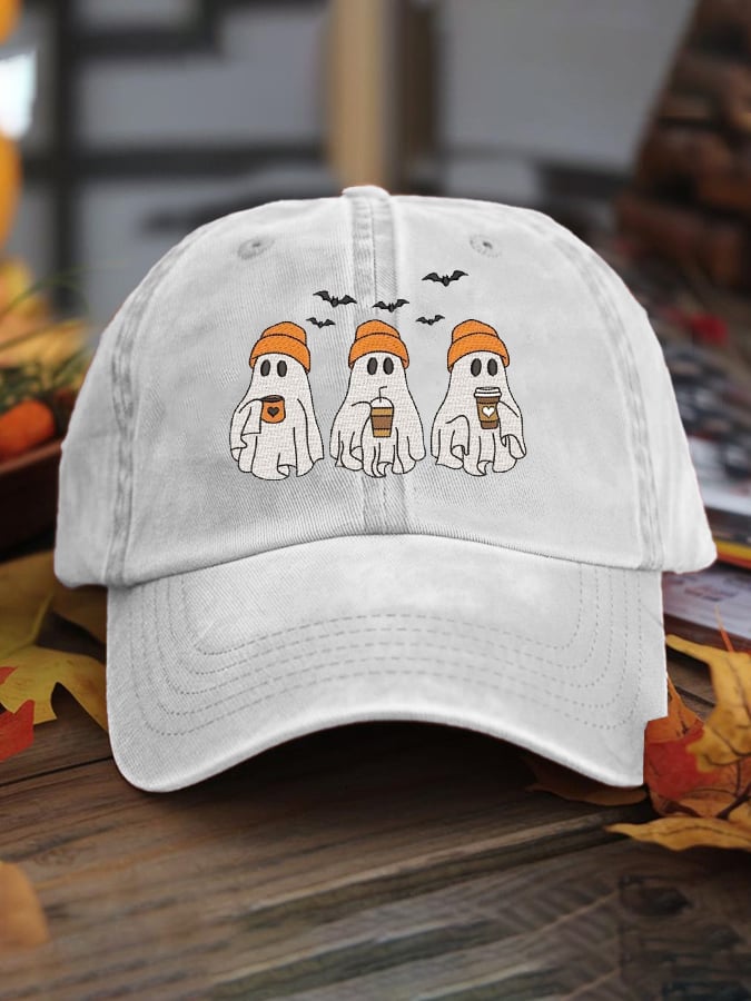 Unisex Halloween Cute Ghost Print Hat