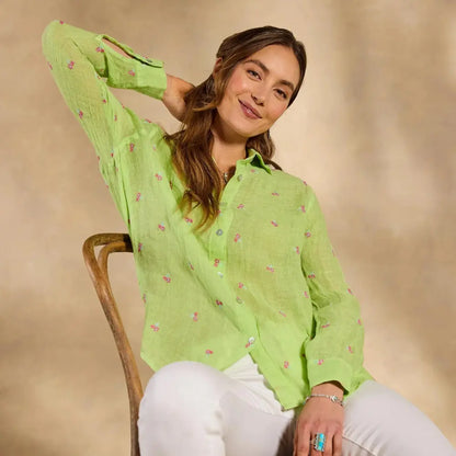 Breezy Blossoms Linen Shirt