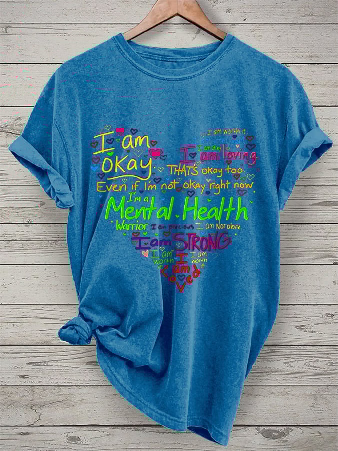 Women's Suicide Prevention Awareness Print Casual Tee