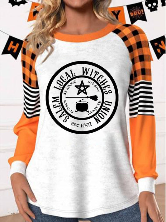 Women's Halloween Witch 1962 Printed Long Sleeve T-Shirt
