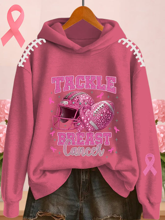Women's Breast Cancer Awareness Print Sweatshirt