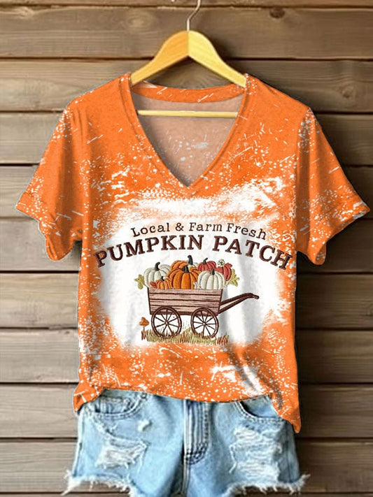 Women's Casual Vintage Autumn Print T-Shirt