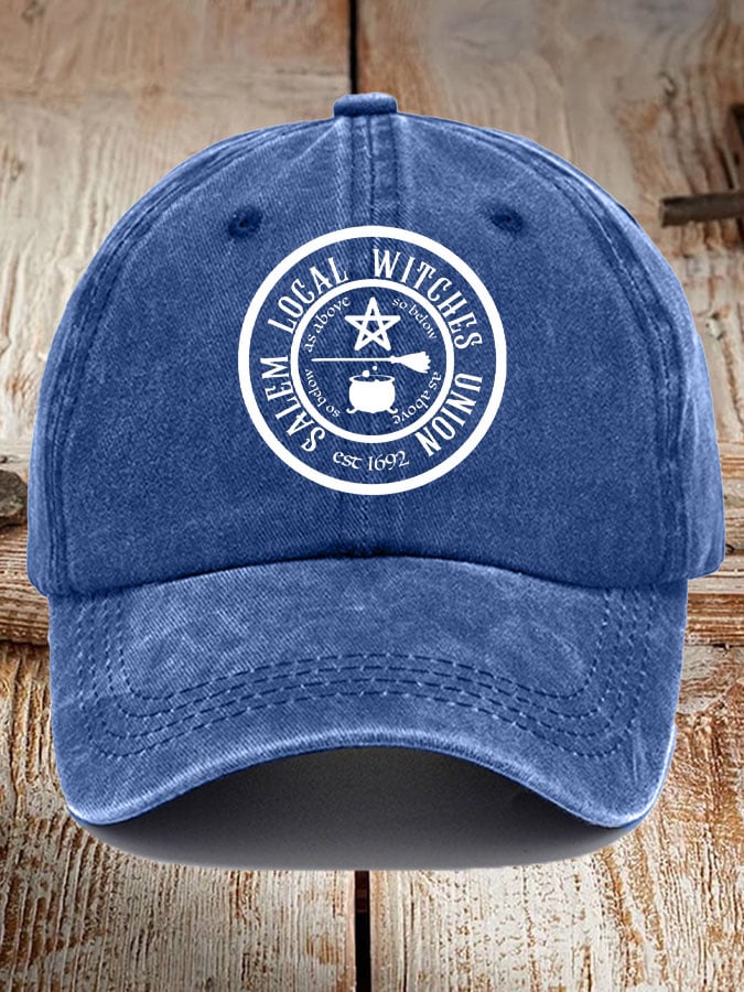 Unisex Halloween Salem Local Witches Union 1962 Print Baseball Cap