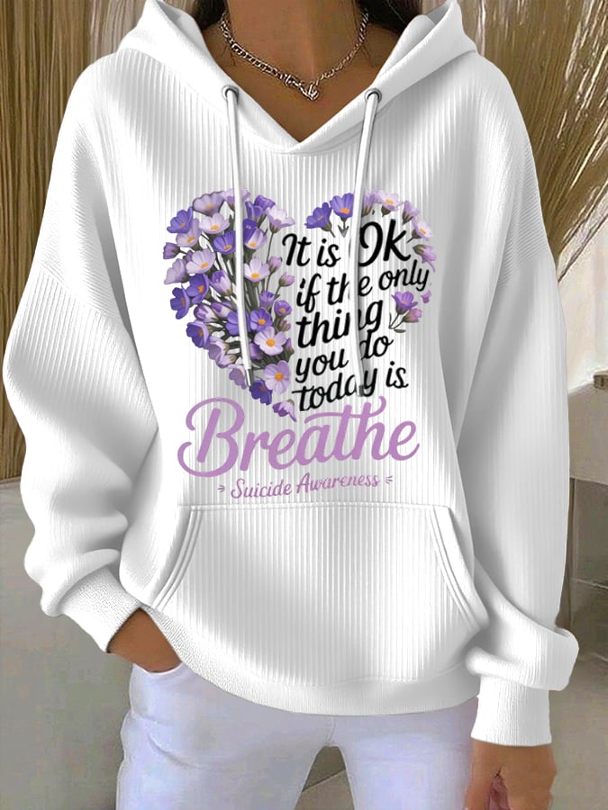 Women's Flowers Print  Hoodie
